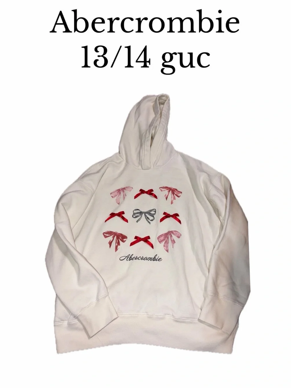 Abercrombie kids 13 14 bow sweatshirt hoodie